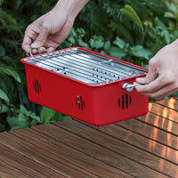Korean Style Stainless Steel Charcoal Grill for Camping, Home, and Outdoor Tea Brewing