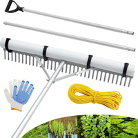 Aluminum Detachable Floating Weed Rake for Landscaping and Gardening