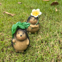 Miniature Hedgehog Resin Ornament for Garden & Landscape Decor
