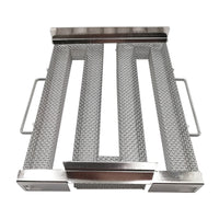 Outdoor BBQ Grill Smoker Box Stainless Steel Rectangular Charcoal Grill Smoker Tray Universal
