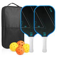 T700 Carbon Fiber Pickleball Paddle Set with Balls and Bag