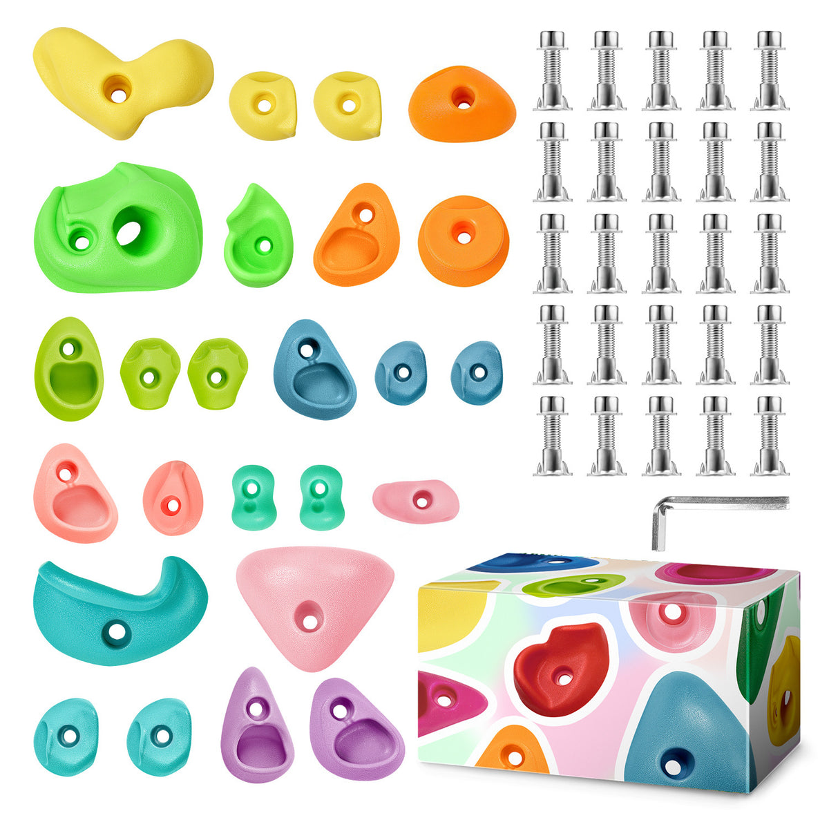 Outdoor Indoor Rock Climbing Holds Set for Kids Playground and Home Use