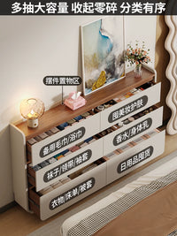 Italian Style Ultra-Thin Solid Wood Chest of Drawers, 20cm Narrow Storage Cabinet for Bedroom