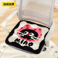 Winter Tufted Plush Seat Cushion for Home Office and Students, Non-Slip Warm Chair Pad