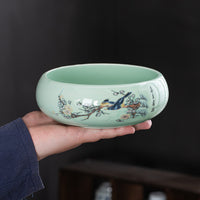 Large Ceramic Tea Wash Bowl for Kung Fu Tea Ceremony Accessories