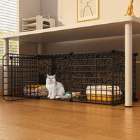 Multi-Layer Indoor Cat Cage with Litter Box Space, Large Cat Villa for Home
