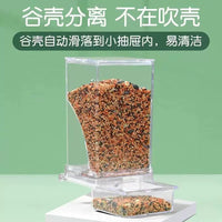 No-Mess Automatic Bird Feeder with Husk Separation for Parrots and Small Birds