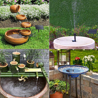 Solar-Powered Fountain with Ground Insert for Outdoor Garden and Landscape Decor