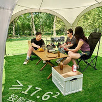 Outdoor Mongolian Yurt Silver Coated Dome Canopy Tent Sunscreen Rainproof Mosquito Net Car Tail Shelter