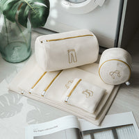 Thickened Embroidered Sandwich Laundry Bag for Delicates, Bra, Underwear, and Clothing Protection