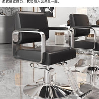 Professional Hydraulic Reclining Barber Chair for Salon, Swivel Styling Chair with Footrest