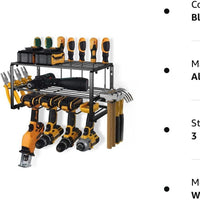 Heavy-Duty Wall-Mounted Drill Storage Rack for Garage and Workshop - Floating Power Tool Organizer for Electric Drills