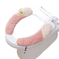 New Plush Thick Toilet Seat Cover Universal Soft Warm Washable Mat with Anti-Slip Design