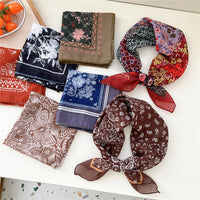 70cm Square Silk Scarf for Women - Fashionable All-match Necktie for Spring, Autumn, and Winter