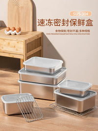 304 Stainless Steel Food Storage Container for Refrigerator and Freezer, Lunch Box, Picnic, Commercial Use