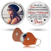 Pock Hug Stainless Steel Decision Coin with Leather Pouch Keychain Gift Set