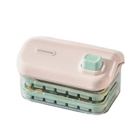 Press-Type Ice Cube Tray with Storage Bin, Food-Grade Double-Layer Ice Maker for Home Refrigerator, Large Capacity