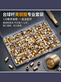 Billiard Cue Brass Ferrule Repair Kit for Small Tip Cues, Various Sizes