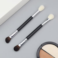Mao's F18/F19 Double-Ended Nose Contour Brush Set, Soft Animal Hair, Portable Makeup Brushes