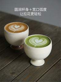 Handmade Ceramic Egg-Shaped Matcha Bowl