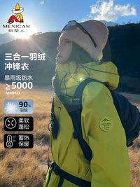 Straw Man 3-in-1 Detachable Waterproof Windproof Jacket for Men and Women