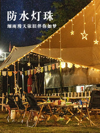 Outdoor Camping LED Star String Lights Tent Awning Decorative Solar Battery Powered