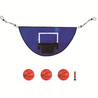 Trampoline Basketball Hoop Set for Kids, Outdoor Waterproof & Sun-Resistant