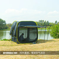 Automatic Pop-Up Car Tail Tent for Outdoor Camping, Sun Protection, and Waterproof