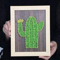 DIY String Art Kit for Adults & Kids, Creative Plant-Themed Nail & Thread Craft for Stress Relief, Desktop Decor