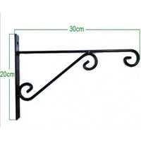 Iron Art Wall-Mounted Planter Hook for Balcony & Garden