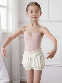 Girls' Ballet Dance Shorts with Bloomers and Leotard Set
