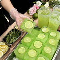 Large Ice Cube Tray for Fruit Tea, Household Ice Making Mold and Storage Box, Freezer Grid for Beverages