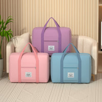 Foldable Waterproof Travel Duffel Bag with Trolley Sleeve for Luggage Organization