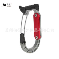 25KN Outdoor Climbing Gear Hook Safety Harness Quickdraw Rescue Carabiner