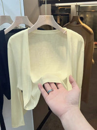 Women's Ice Silk Knit Cardigan Sun Protection Shrug for Summer Dresses