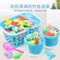 Inflatable Magnetic Fishing Pool Toy Set for Kids