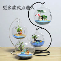 DIY Miniature Seascape Glass Terrarium Bottle Pendant Home Decor Gift