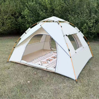 Automatic Pop-Up Camping Tent for 3-4 People, Waterproof UV Protection, Mosquito Net, Easy Setup Yurt Style