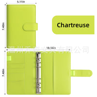 A6 Macaron PU Leather Binder Notebook with 12 Zipper Envelopes for Cash Budgeting and Planning
