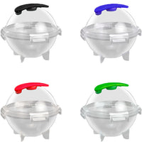 Silicone Round Ice Ball Mold for Whiskey and Cocktails, 4-Cavity Ice Cube Tray