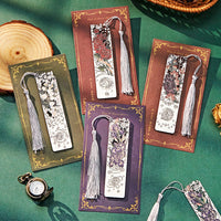 Vintage Rose Metal Bookmark Hollowed-Out Design Creative Stationery Gift
