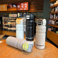 Portable 316 Stainless Steel Insulated Water Bottle with Straw and Handle, Large Capacity