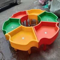 Kids Caterpillar Sand and Water Play Table Thickened Plastic Sandbox for Outdoor Fun