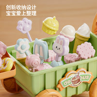 Kids' Electric Musical Ice Cream & Candy Cart Play Set with Lights & Sounds, 38-Piece