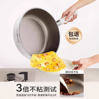 Yiyalu Titanium Non-Stick Frying Pan with Lid for Steak and Stir-Frying, Induction and Gas Cooktop Compatible