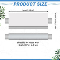 Portable AC Hose Insulation Sleeve for 5-5.9 Inch Exhaust Vent Hoses with Straps