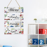 Nordic Style Wooden Wall Hanging Plaque with Floral Design for Spring/Summer Decor