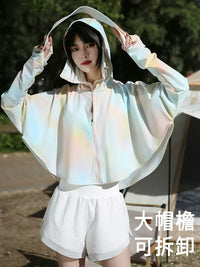 Women's Quick-Dry UV Protection Ice Silk Sun Protection Cape for Outdoor Summer