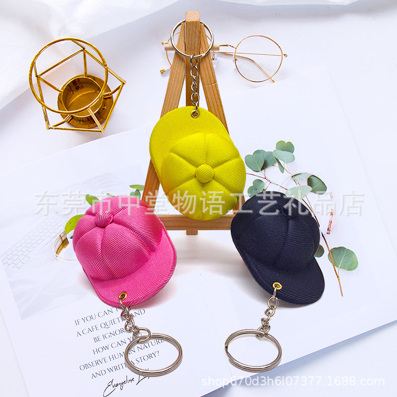 Miniature Baseball Cap Keychain Bag Charm for Couples and Students