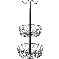 Nordic Iron Art Detachable Double-Layer Fruit Basket for Kitchen and Dining